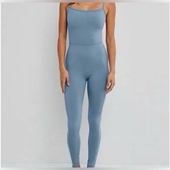 Aritzia Wilfred free divinity one-piece scoop back  bodysuit blue grey sz sm - Picture 5 of 13